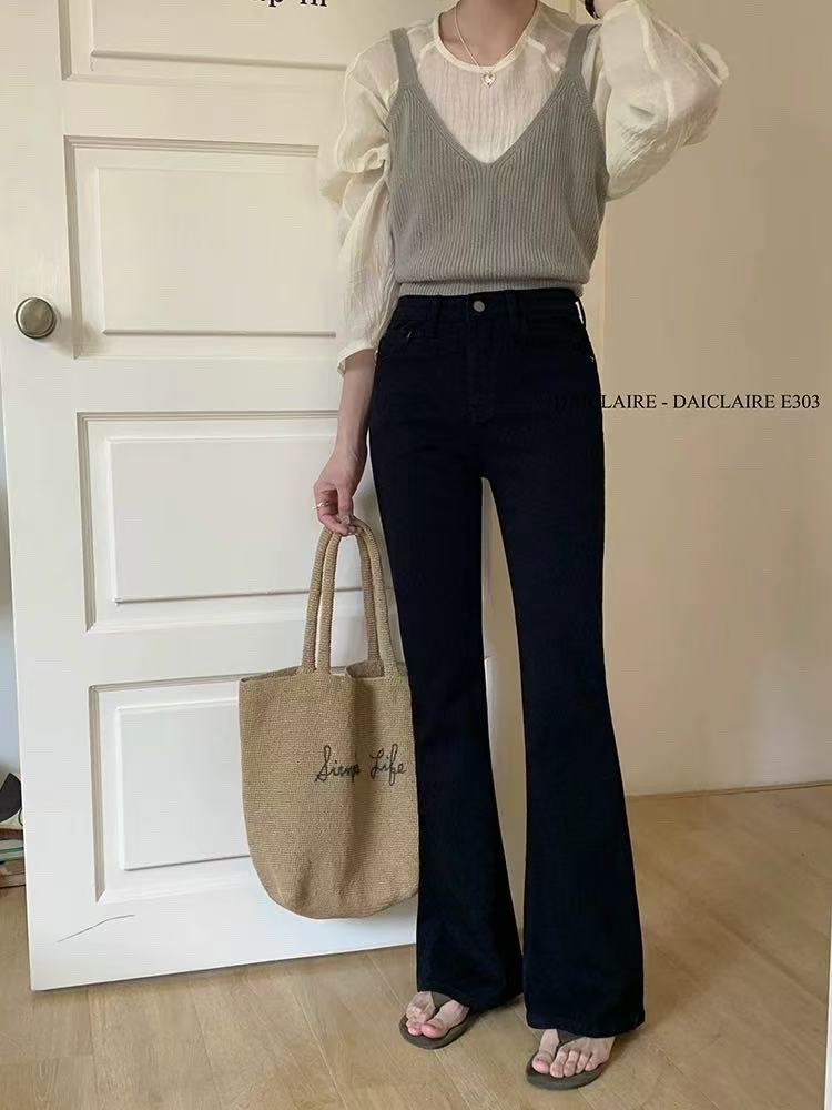 一定要拥有一条301高端系列黑色喇叭裤！超模感！拉腿神器！显瘦一姐