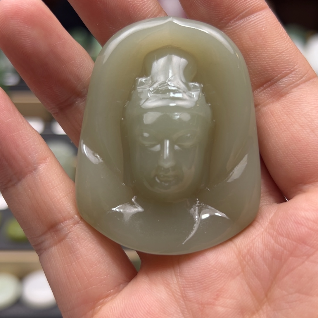 诸***昏和田玉未镶嵌挂件