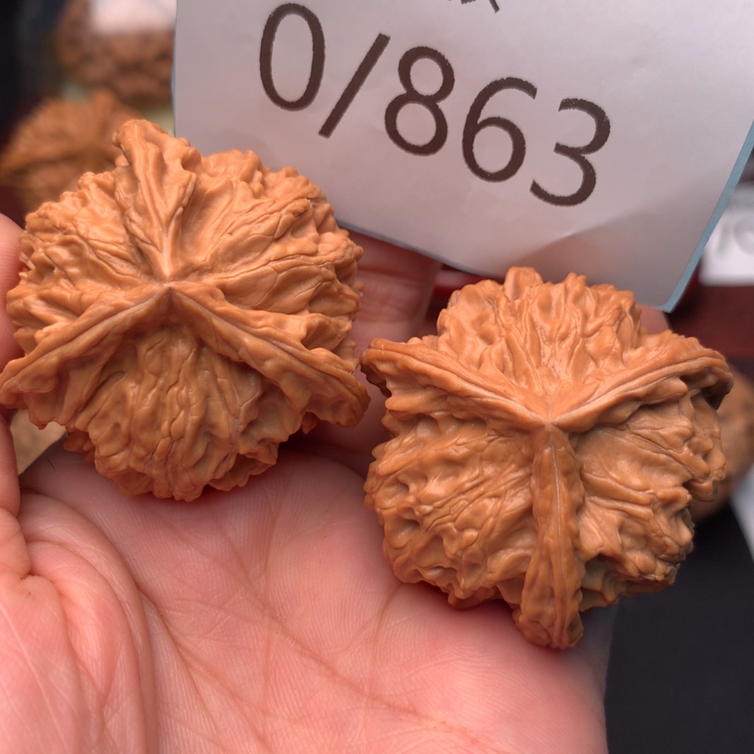 文玩核桃把件厚**物盘山三棱41尺寸