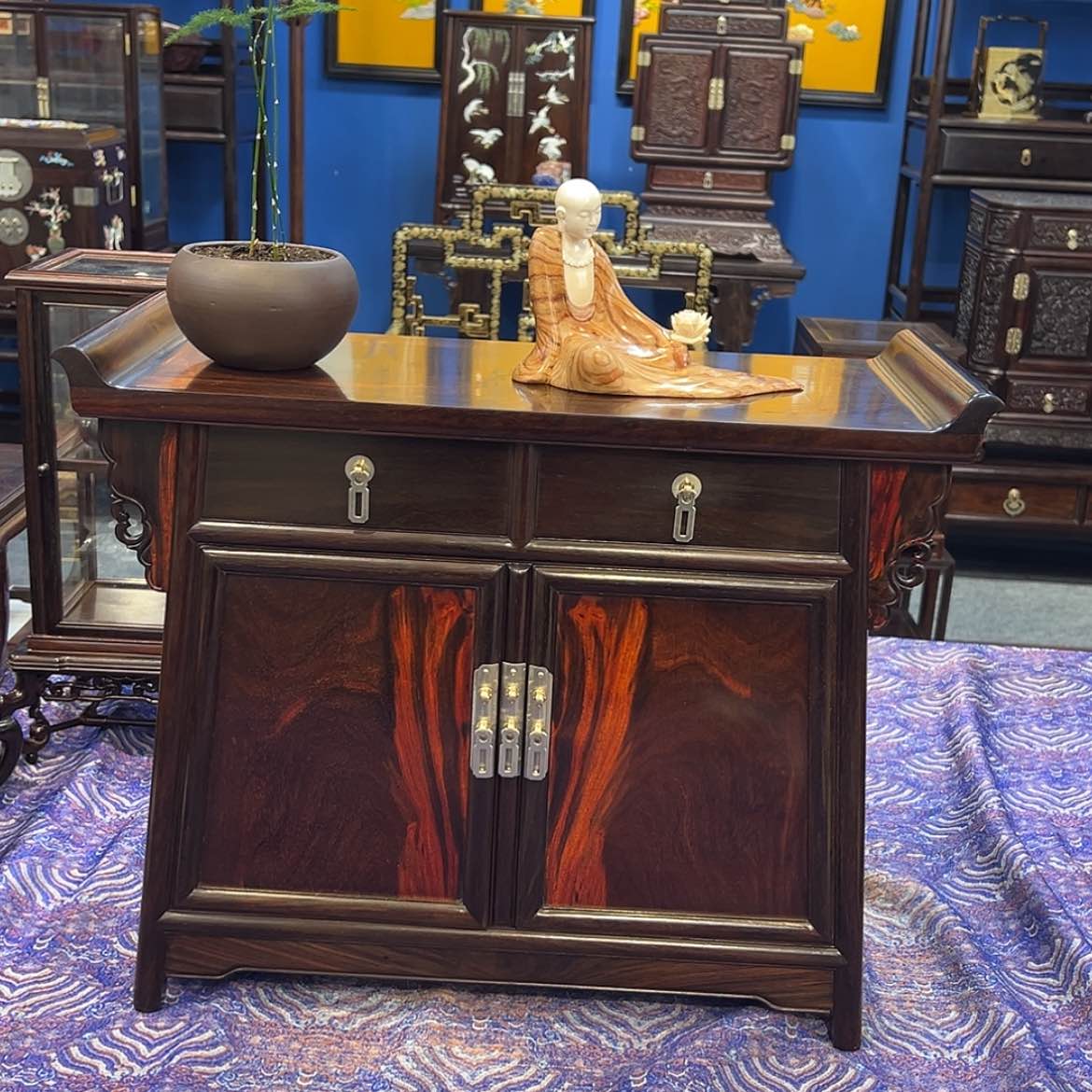 【闪购商品】红酸枝木类成套家具二联橱