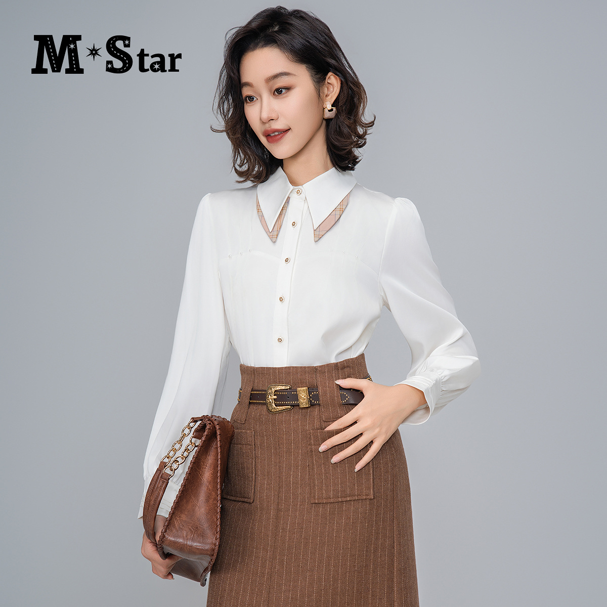 M-长袖莱赛尔衬衫通勤风 SFES112643