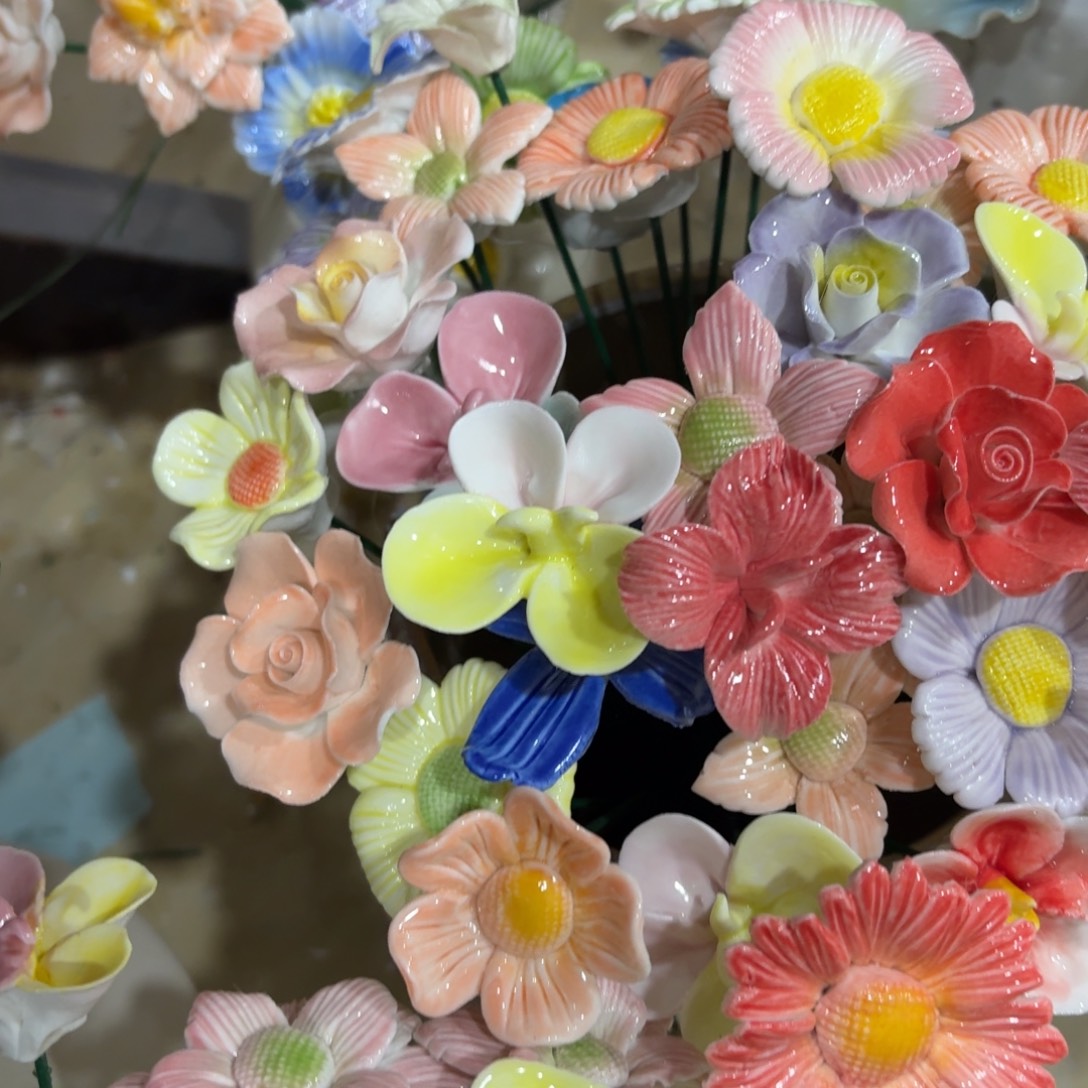 满20包邮，陶瓷花退款拉黑，5朵