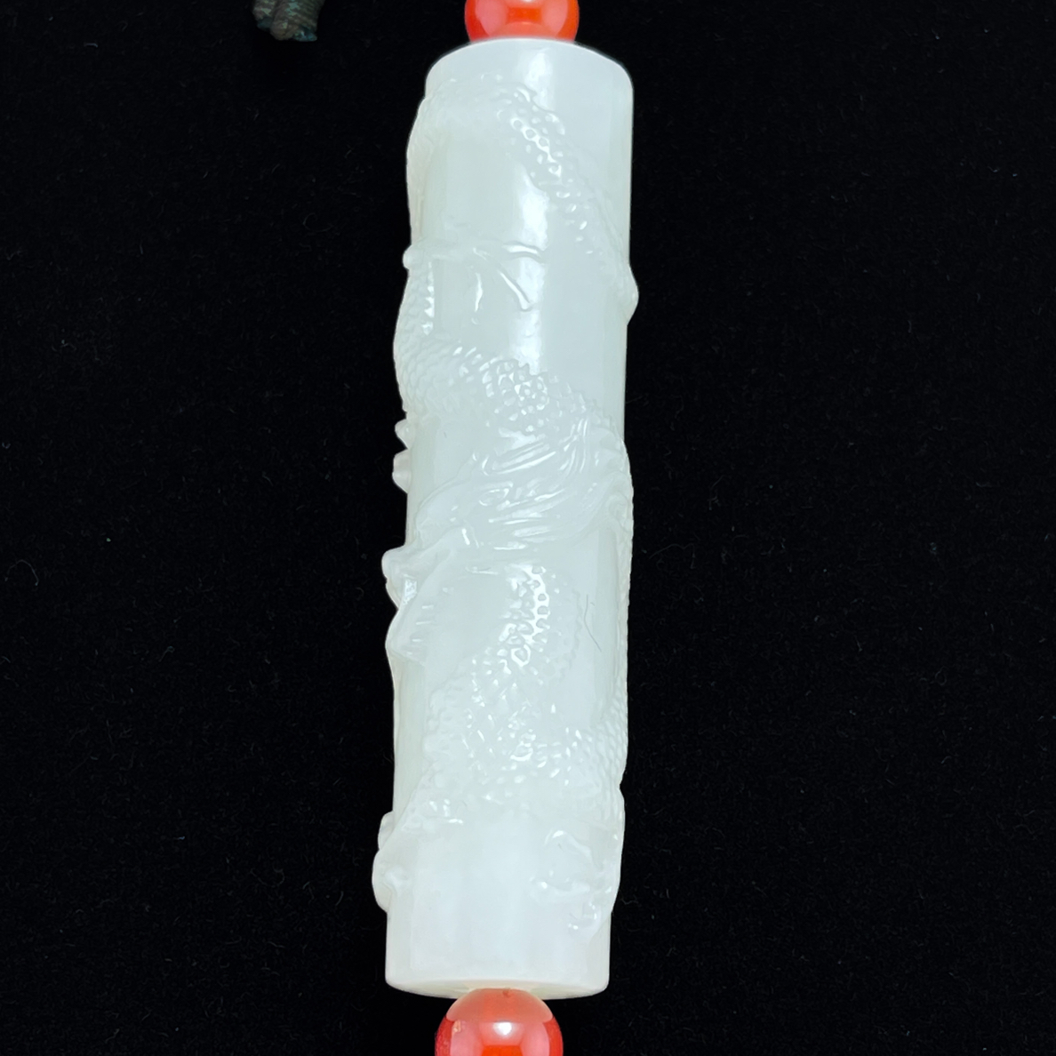 旧藏和田玉白玉勒子挂件吊坠