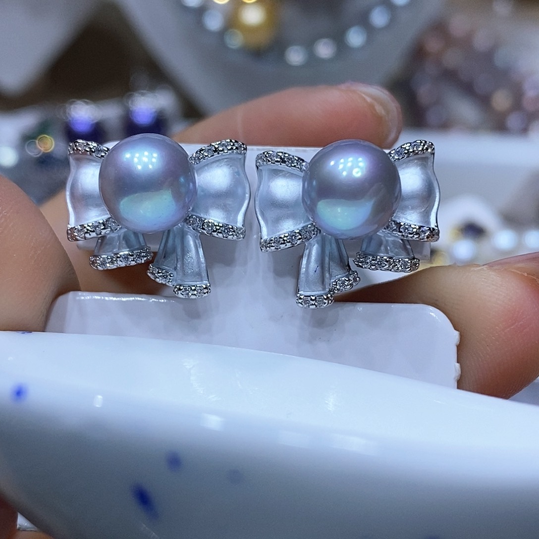 淡水珍珠吊坠银S925镶嵌