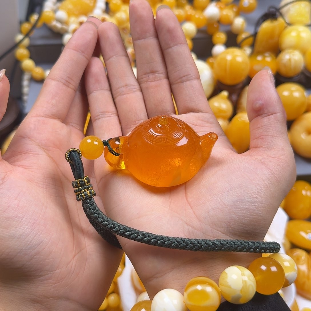 蜜蜡珠宝奇石未镶嵌把把壶