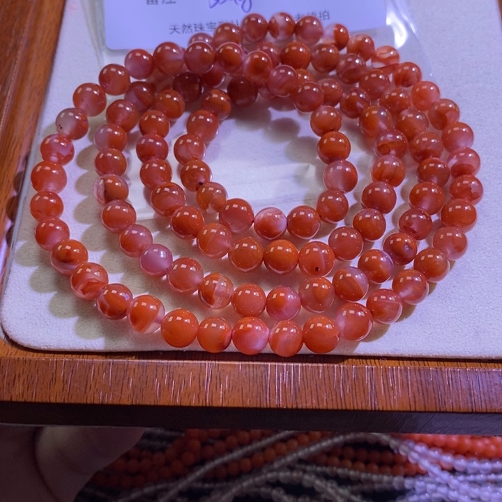 南红玛瑙未镶嵌手链
