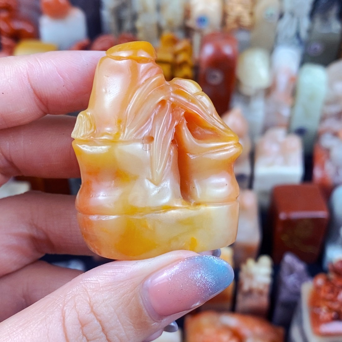 老挝石印石手工篆刻包邮包刻自定义内容