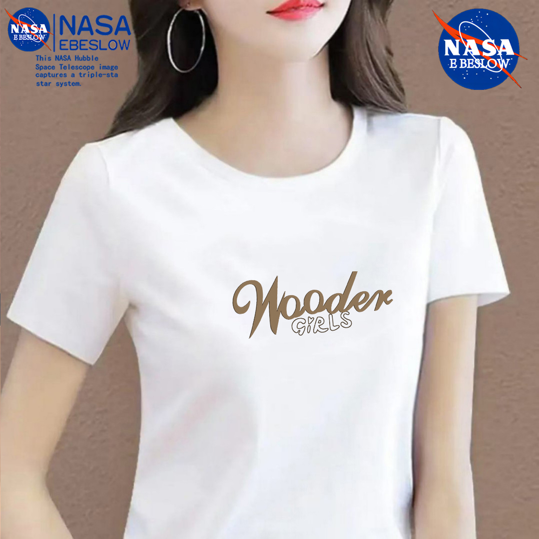 NASA春夏季圆领短袖t恤男女同款印花T恤宽松百搭大码半袖背心打底
