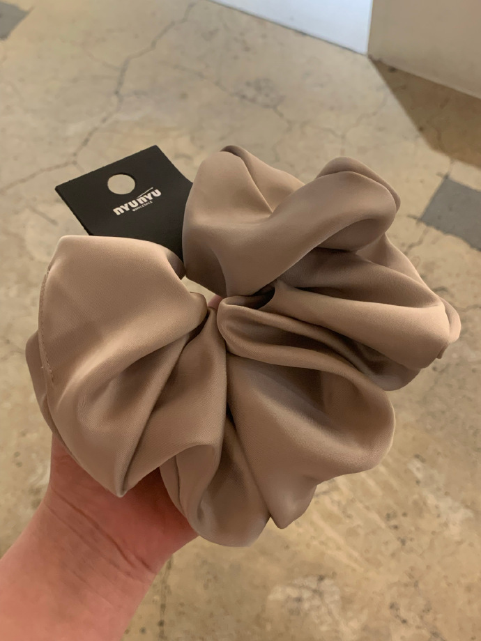 温柔小众甜美风ins发圈轻职风女日韩弹簧夹缎面发绳