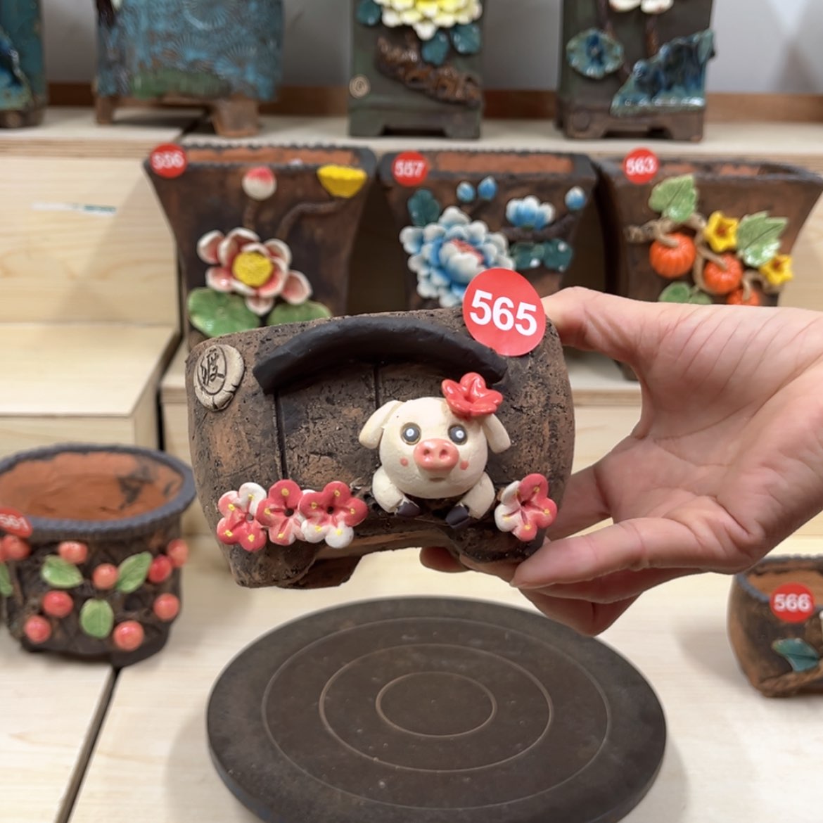 【闪购商品】紫砂花盆565号内口10×7外高7
