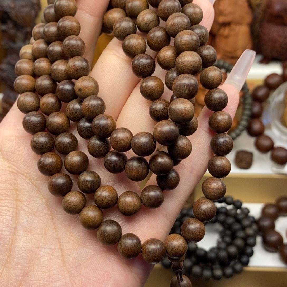帅***冰檀香木手串/手链迈索尔老山檀香08.108沉水奶香，