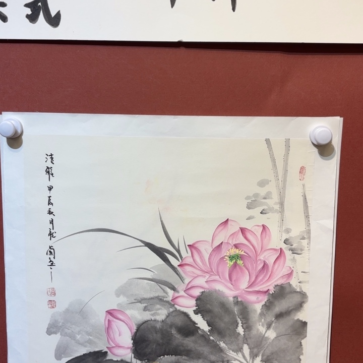 国画听兰花鸟老师