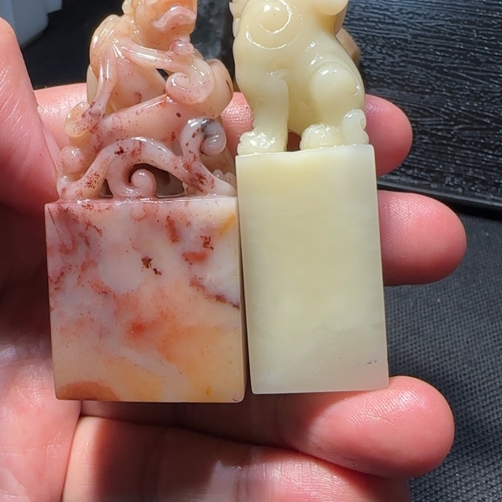 寿山石福集福寿山石印章