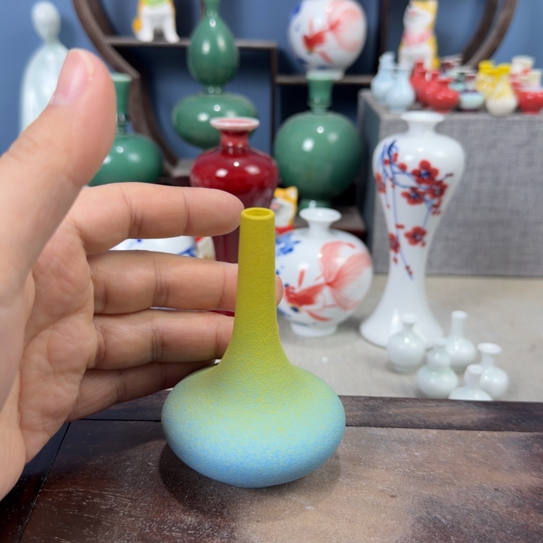 陶瓷手工小花器摆件