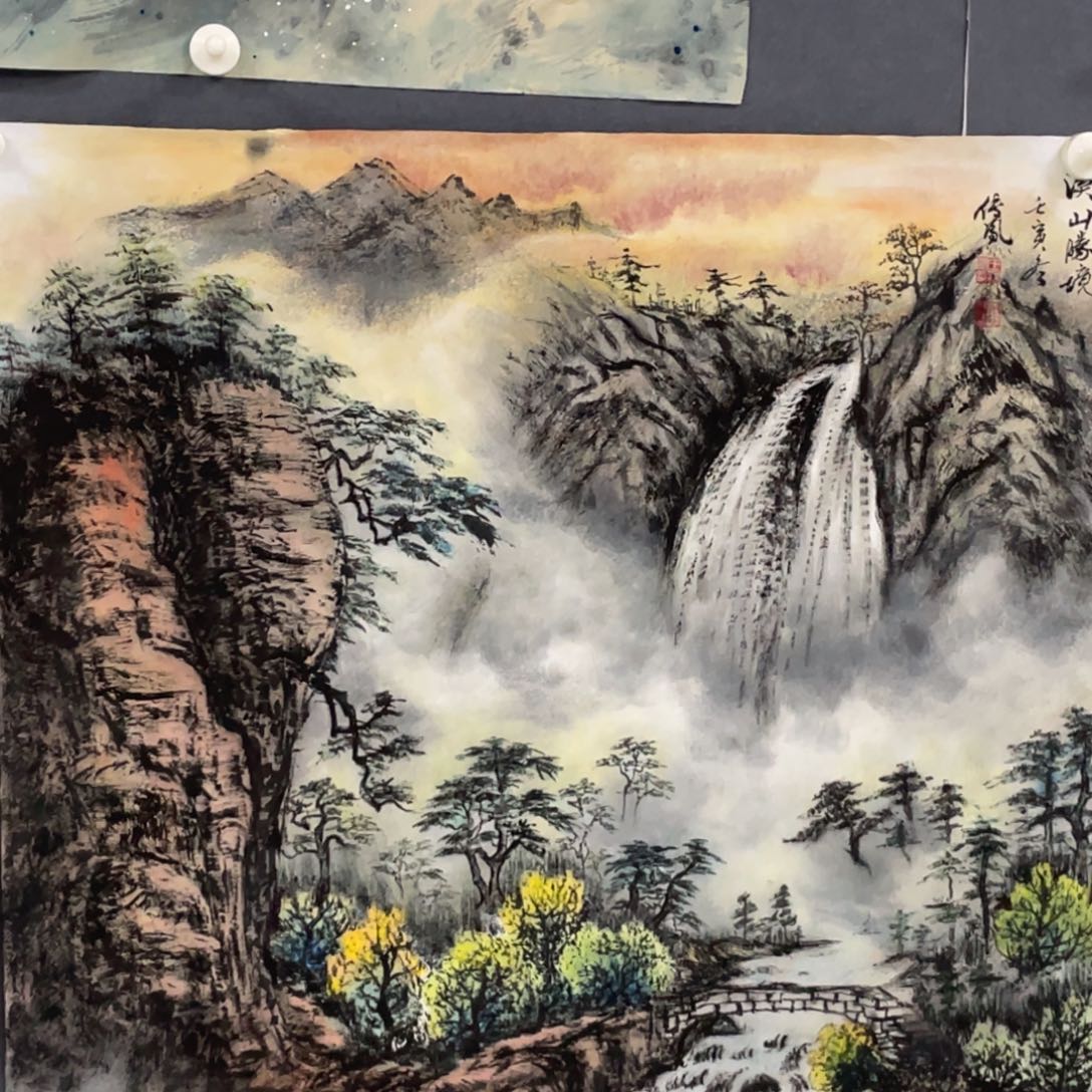 国画王传凤老师绘画