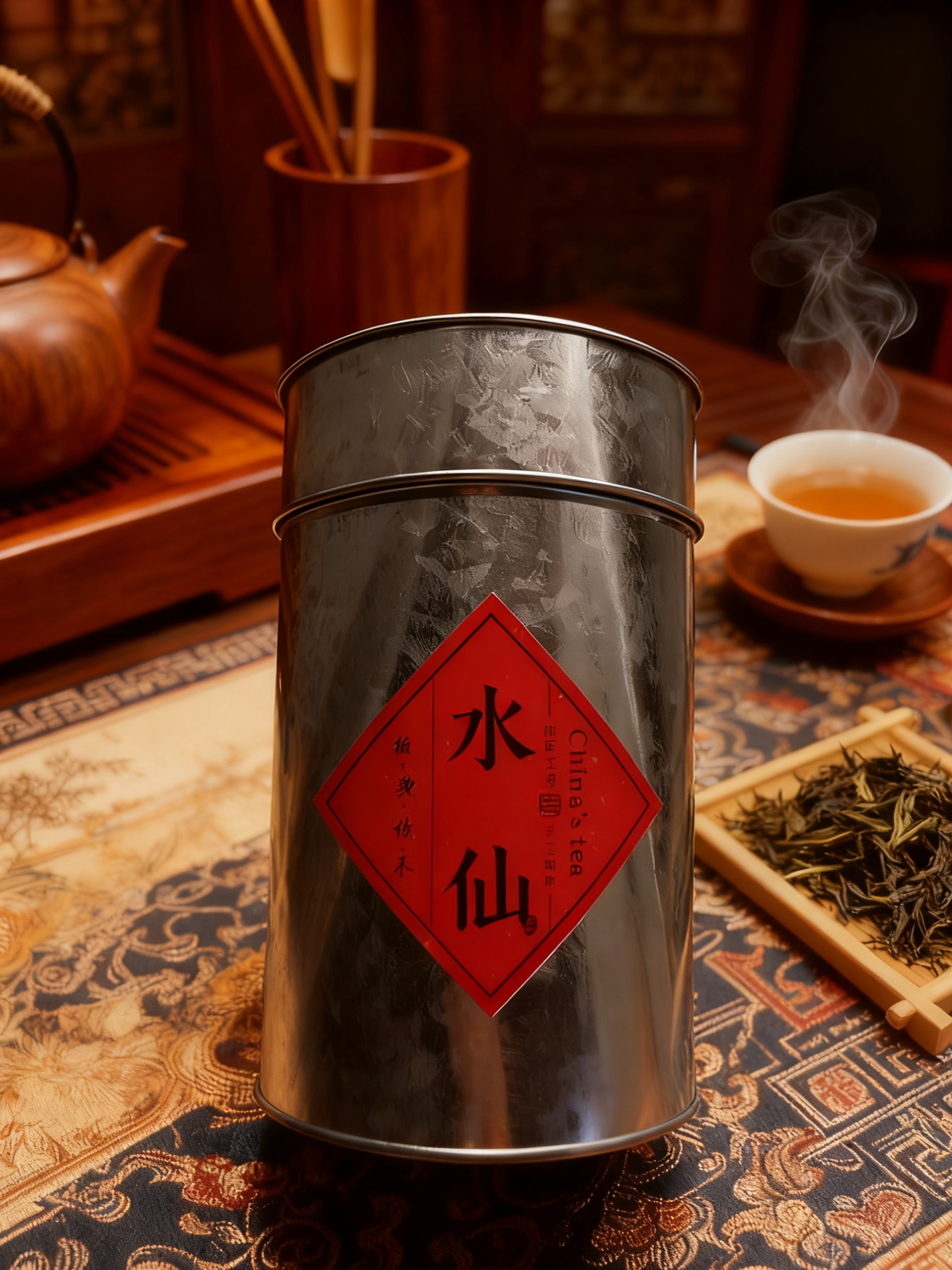 高山潮州凤凰单枞茶老丛水仙传统碳焙乌龙茶叶罐装200g