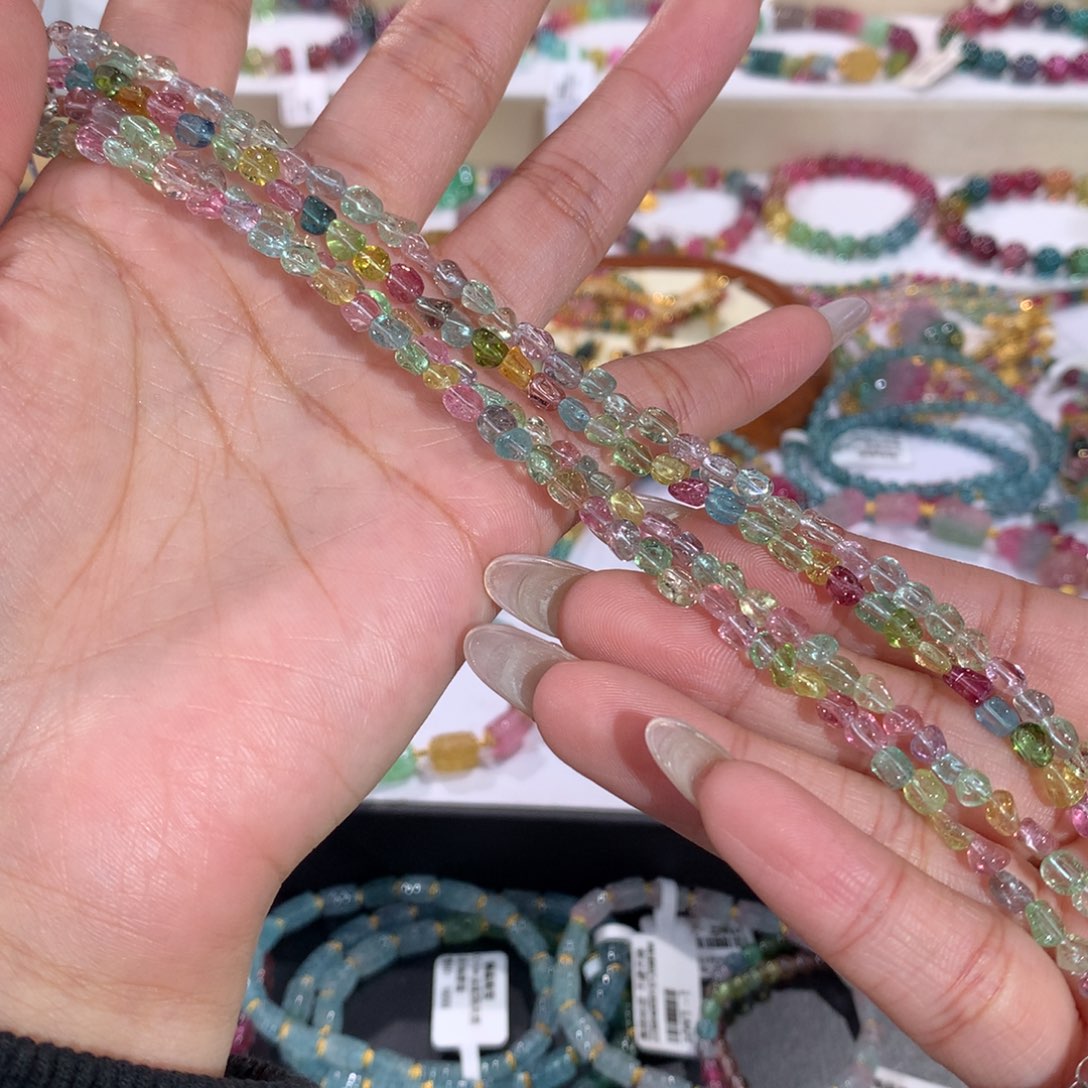 未镶嵌碧玺手串手链多样性发其一