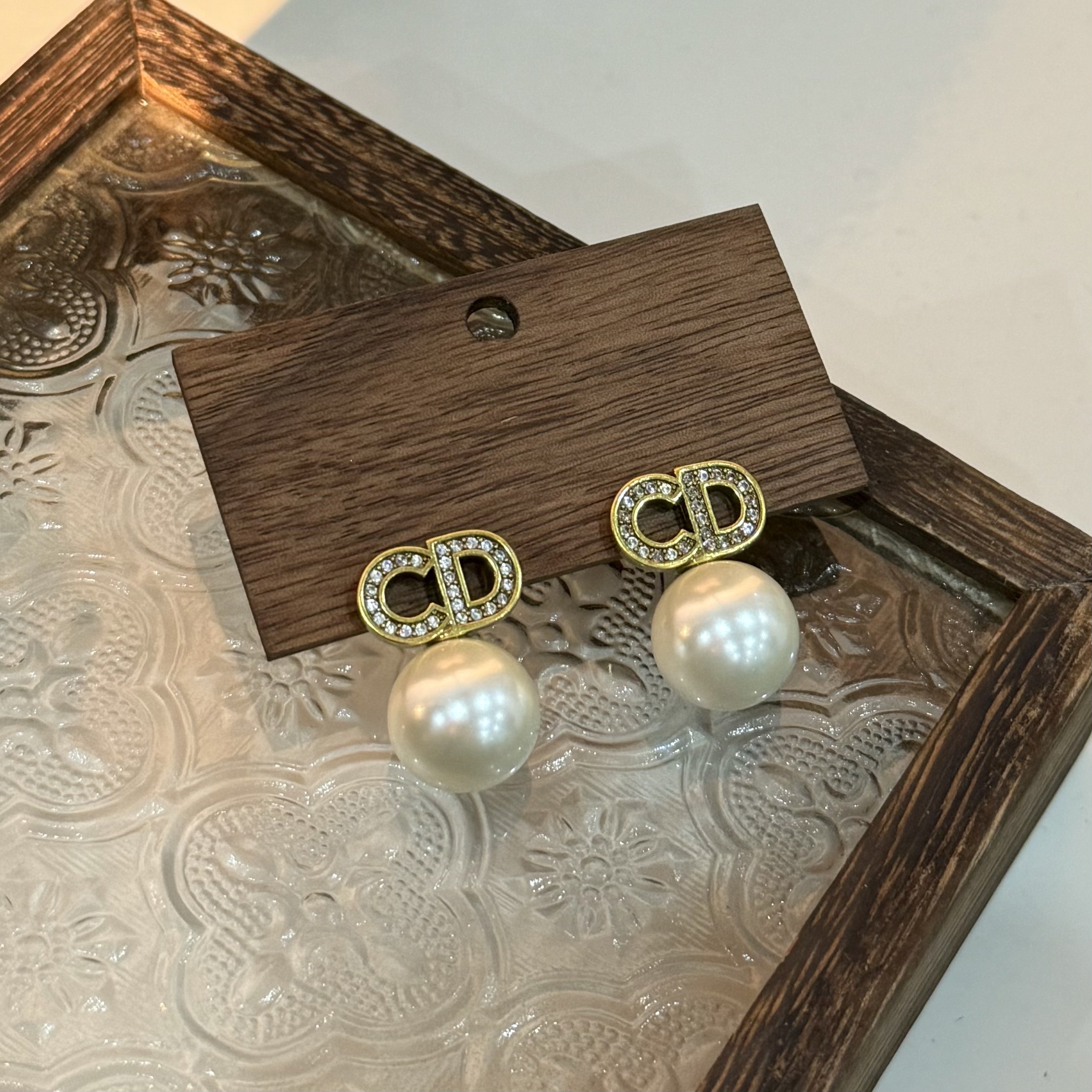 铜合金仿珍珠耳饰 HRY0-铜合金猪鼻子复古珍珠耳钉HRY0-742