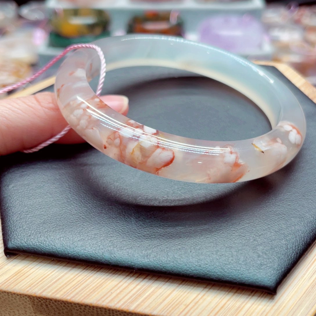 玛瑙/玉髓手镯未镶嵌艾*2