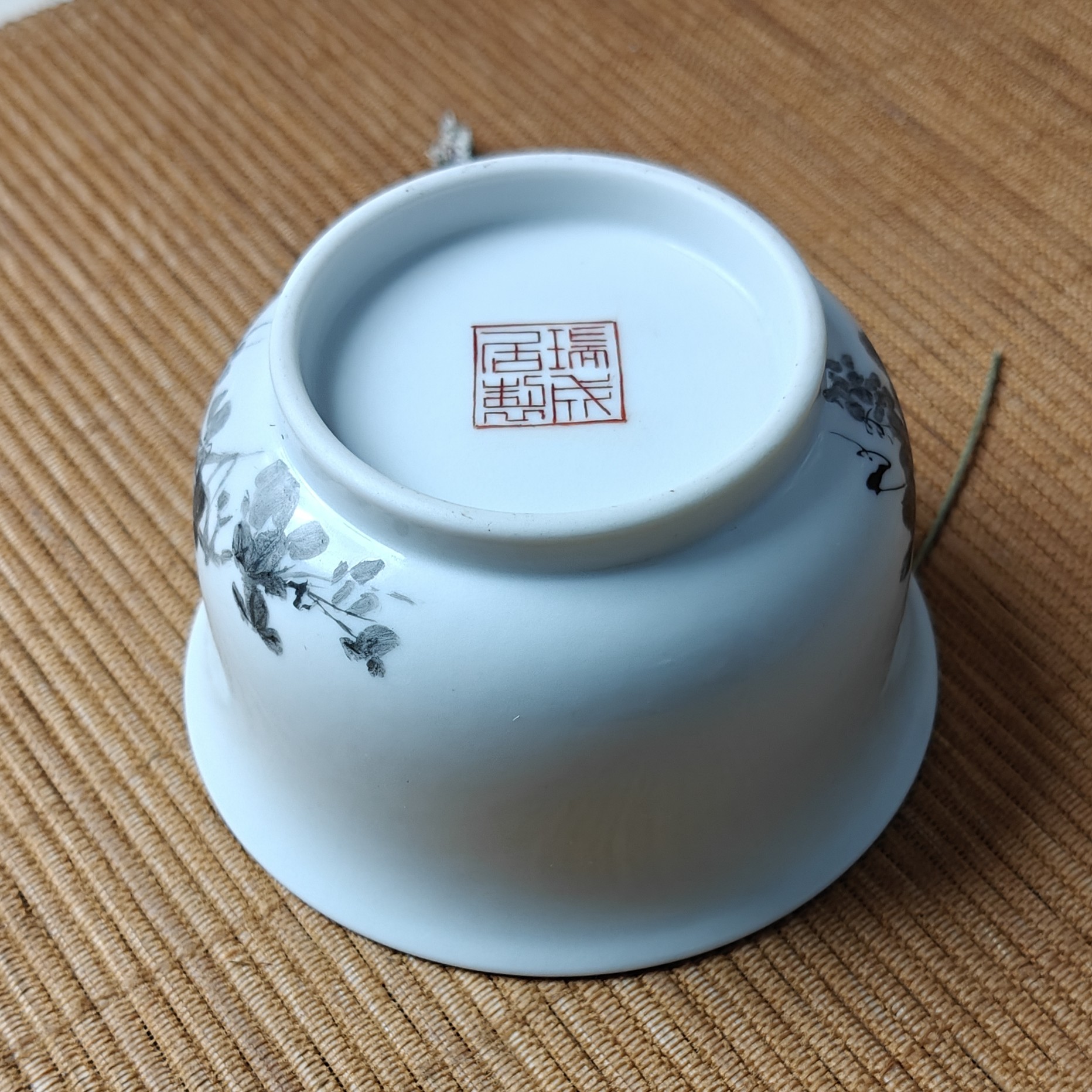 釉上墨彩写意葡萄全手工主人杯