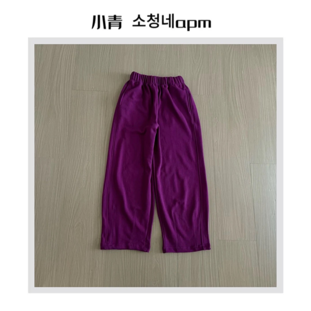 韩国东大门 PEBBLE/多色松紧腰香蕉百搭卫裤休闲