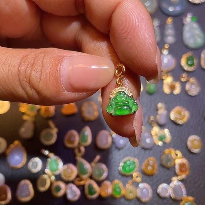 翡翠银S925镶嵌颈饰