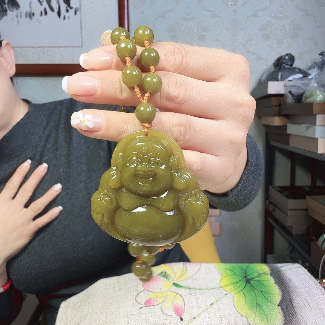 岫玉未镶嵌颈饰纯天然岫玉吊坠玉石