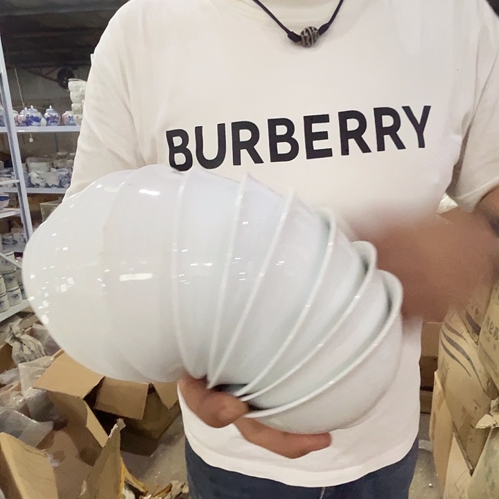 瓷片景德镇陶瓷5寸米饭碗10只