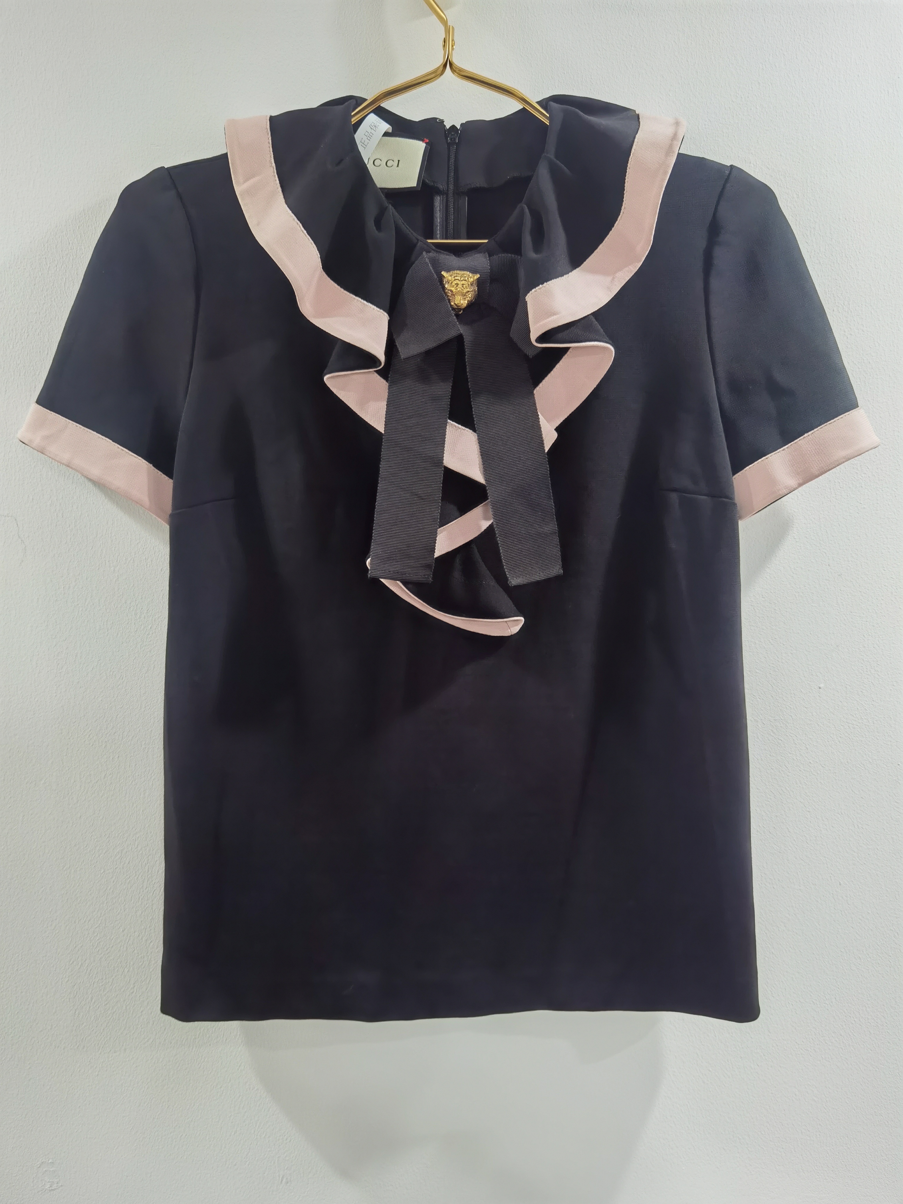 99新 GUCCI/古驰 GUCCI古驰花边领衬衫S码/E00693