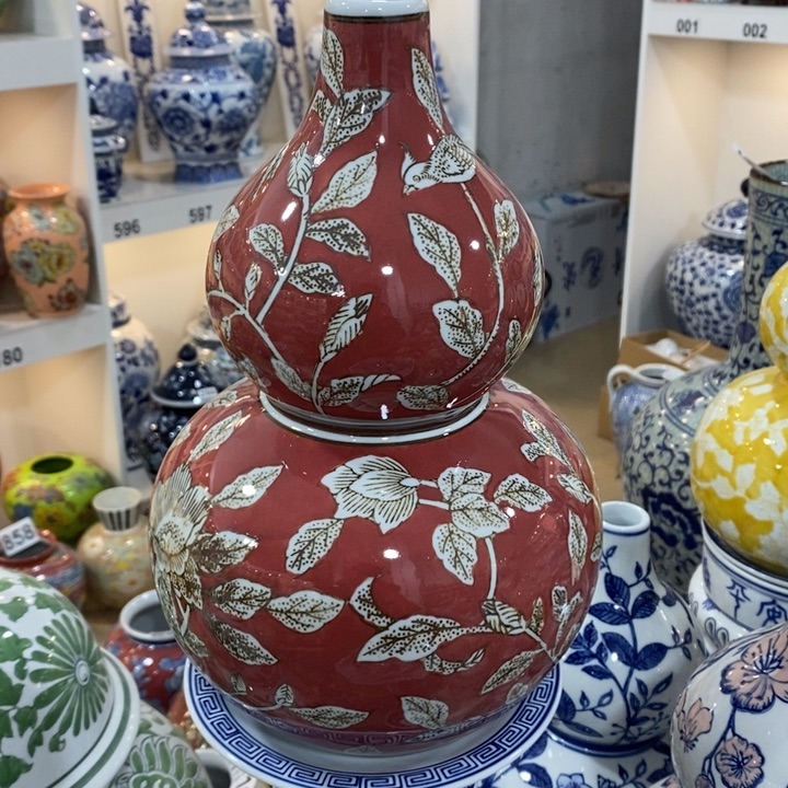 【闪购商品】摆件新**元陶瓷葫芦摆件一个