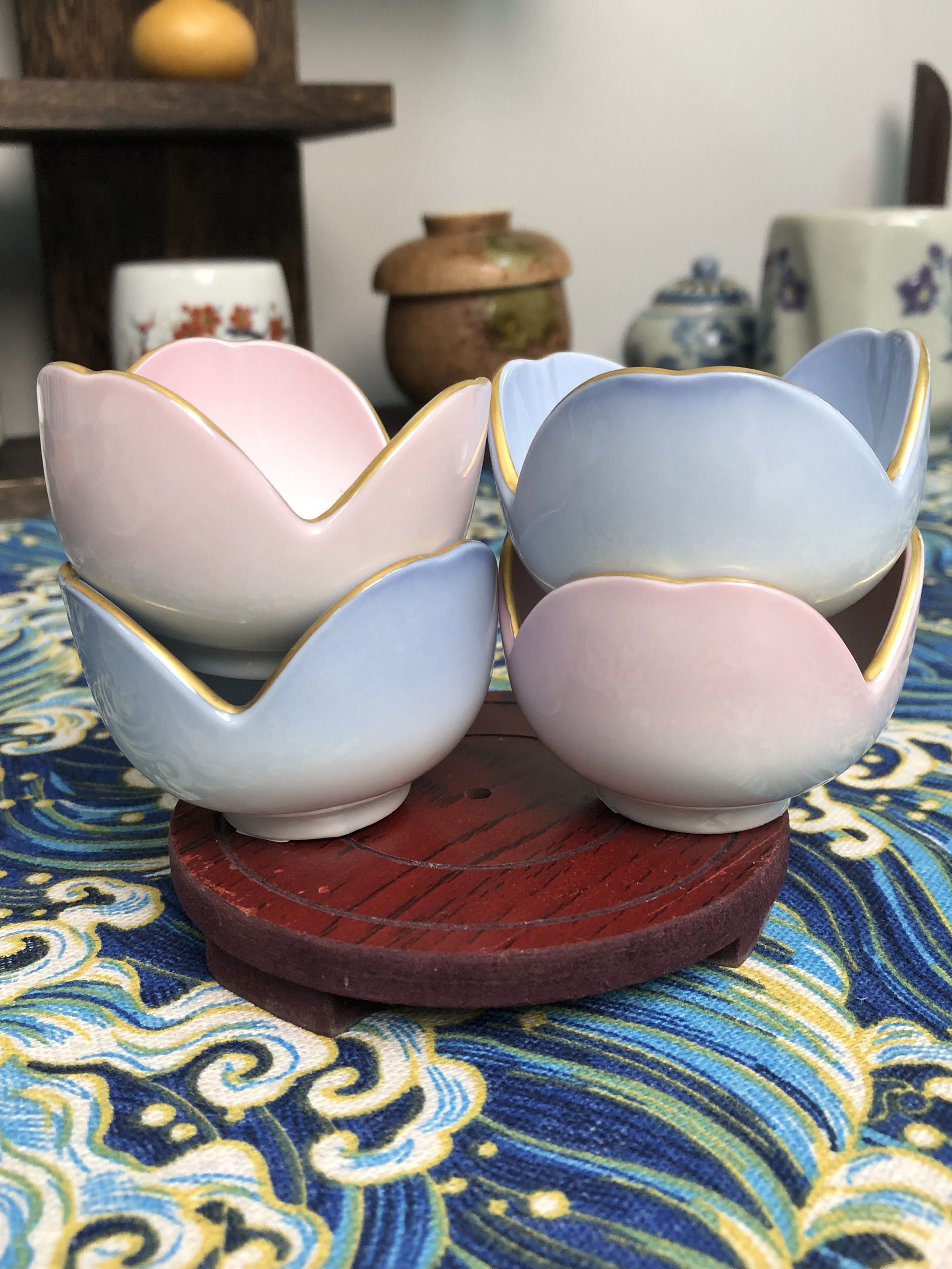 A27莲花器型小碗碟 满25包邮