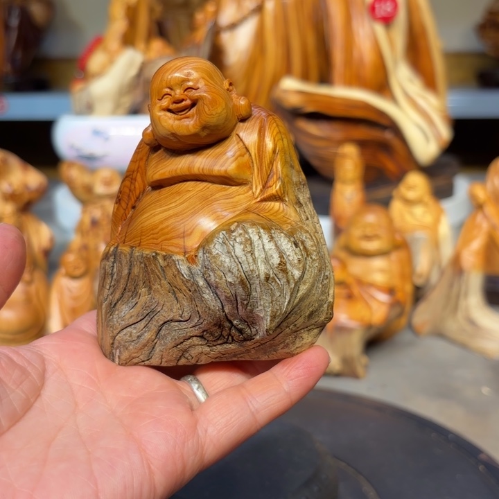 柏木太行崖柏弥勒佛