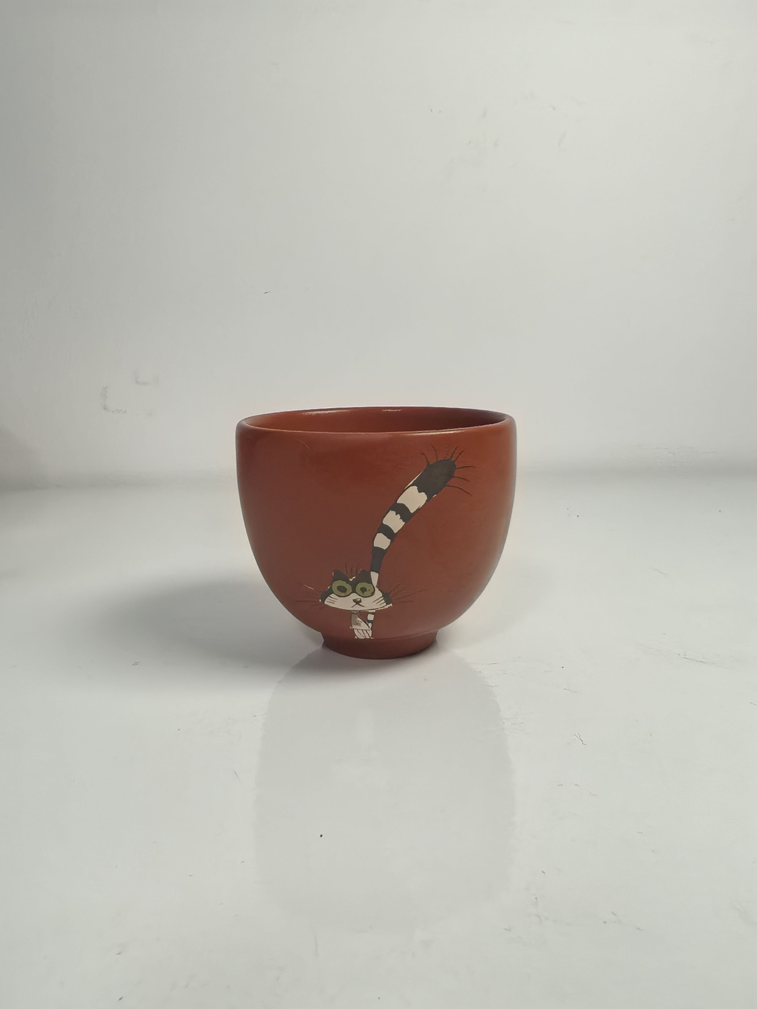 云南建水紫陶全手工拉坯绘画刻填品茗主人杯