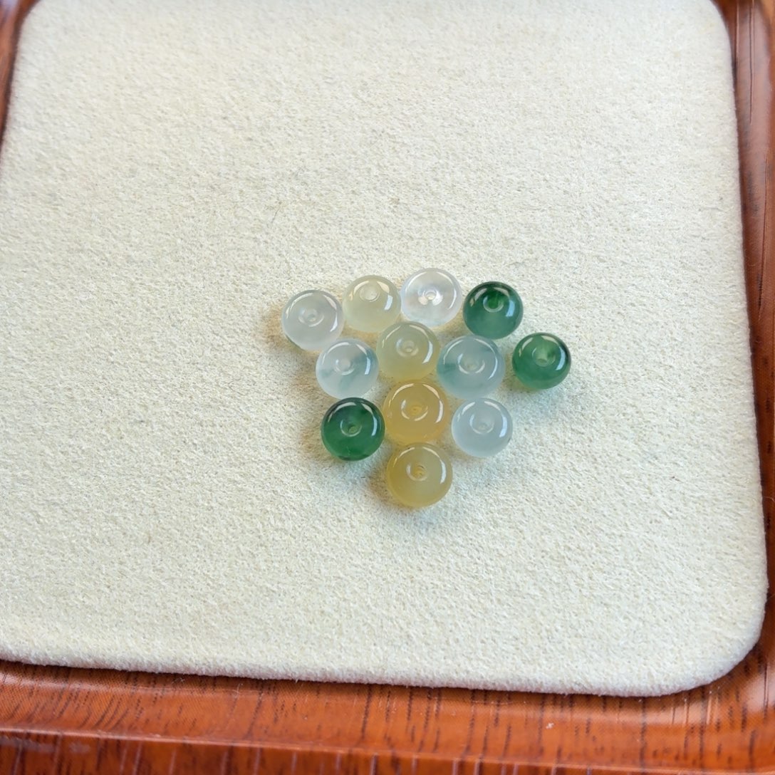 翡翠散珠算盘珠12颗