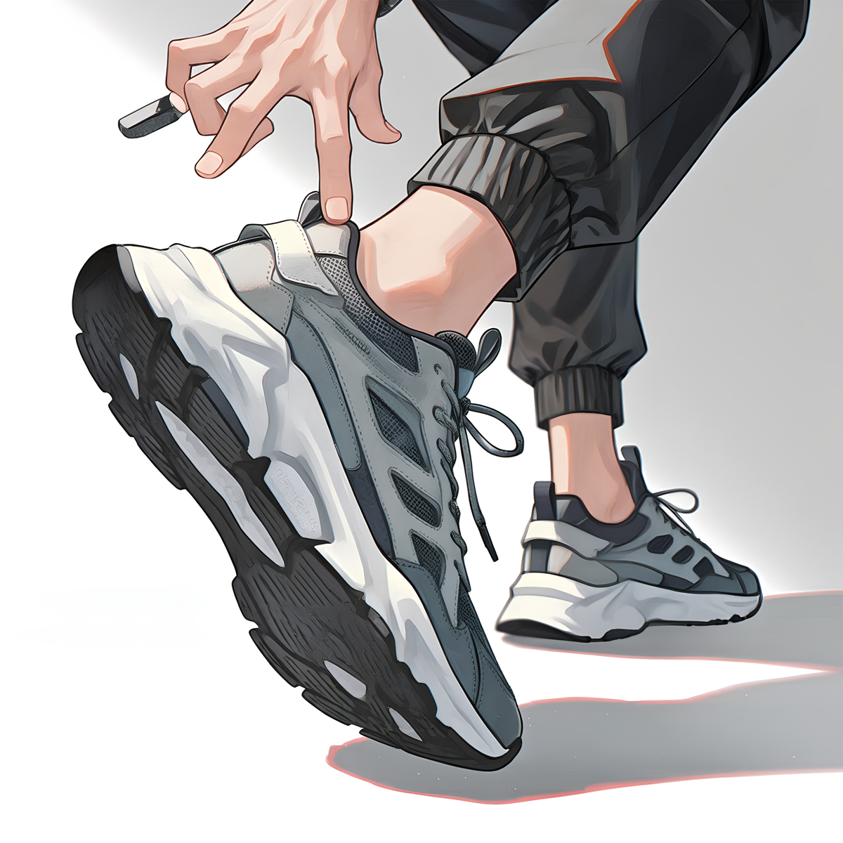 广州男款时尚潮鞋商场撤柜处理新款断码小众设计板鞋运动阿甘鞋