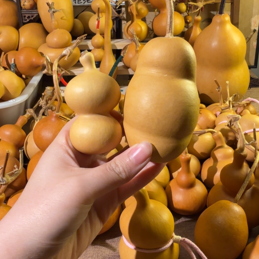 七***晴天然葫芦手把摆件