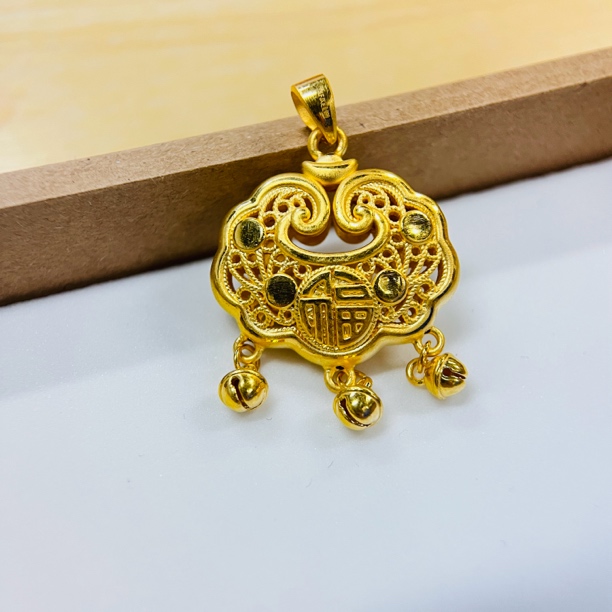 足金饰品/古法铃铛锁包（瓜子扣）/4.71/1A5B2021/q