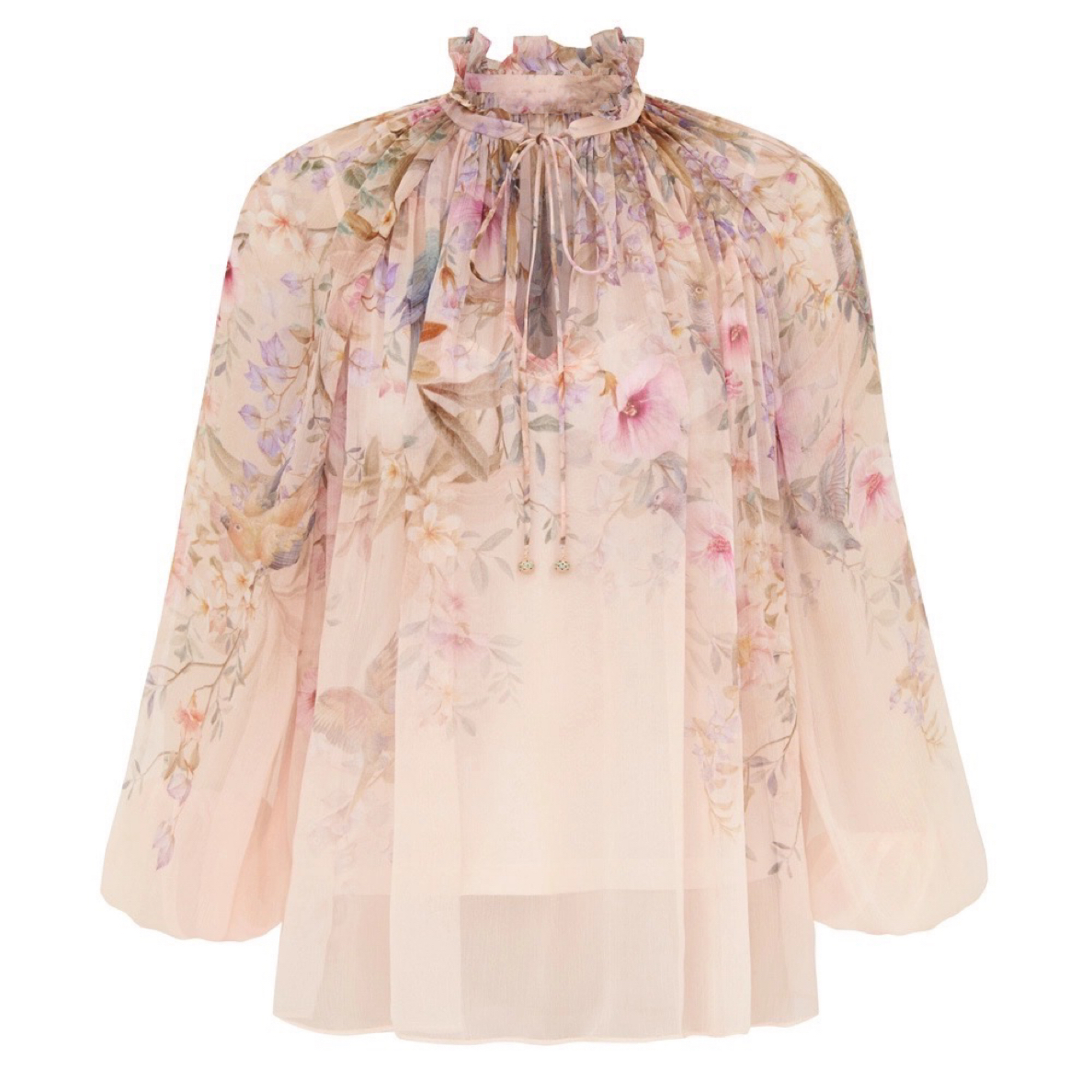 26早春新款真丝印花经典上衣