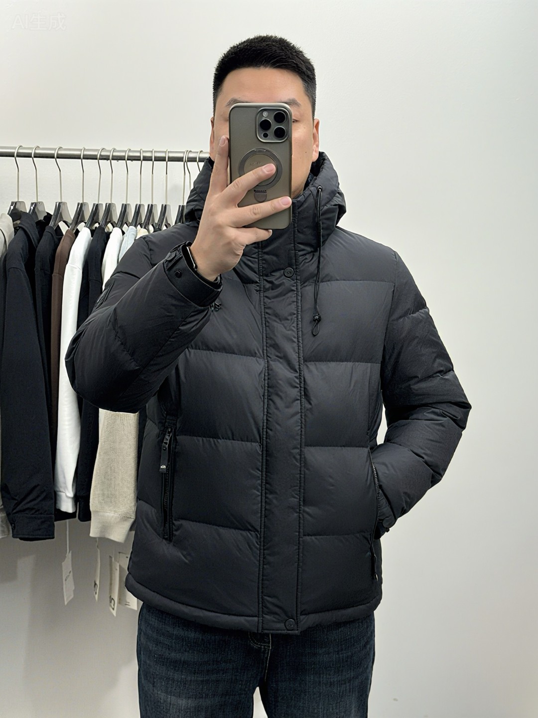 （高蓬羽绒服）正肩合体版型连帽羽绒服C180