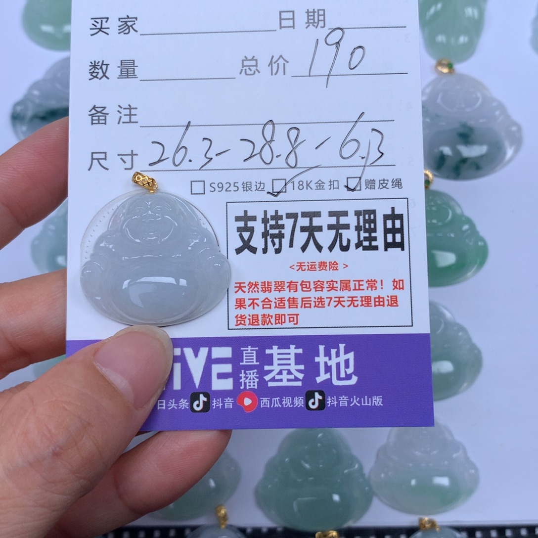 颈饰未镶嵌翡翠天然