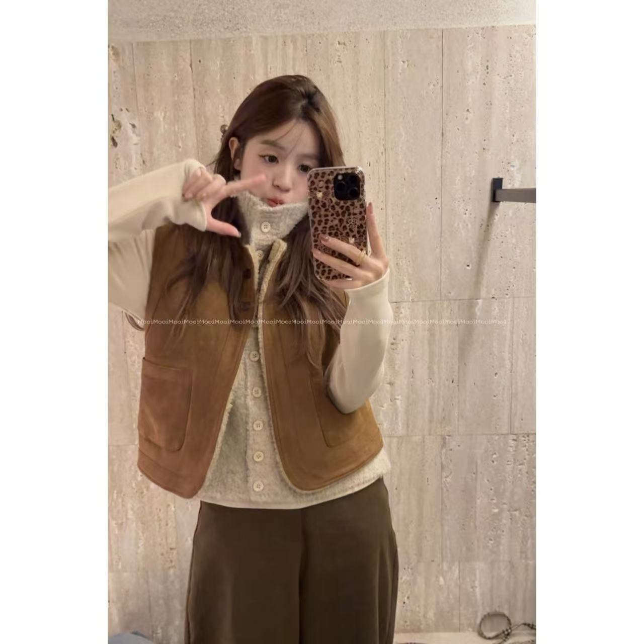 【mooi】'温暖壁炉'秋冬新款韩版ins风小众设计感外套两面穿