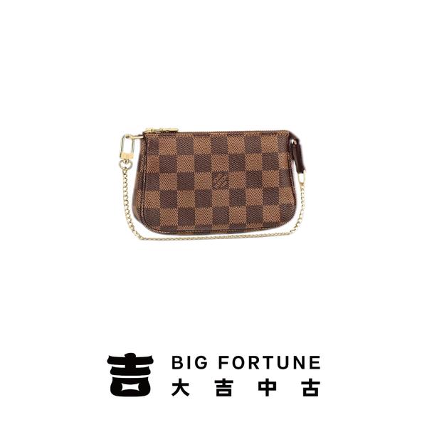 99新 LouisVuitton/路易威登 大吉中古/LV棋盘格小麻将手提包