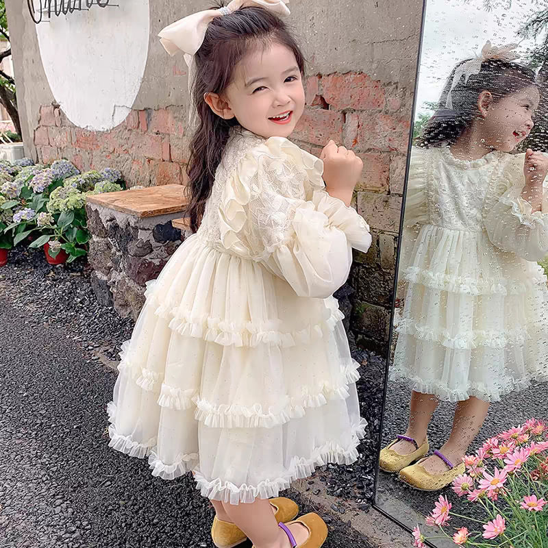 女童洛丽塔公主裙新款秋装小女孩生日连衣裙儿童女宝宝裙子洋气