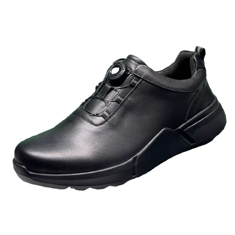 2025夏男士舒适休闲时尚轻奢四季百搭真皮自动扣系带潮流户外男鞋