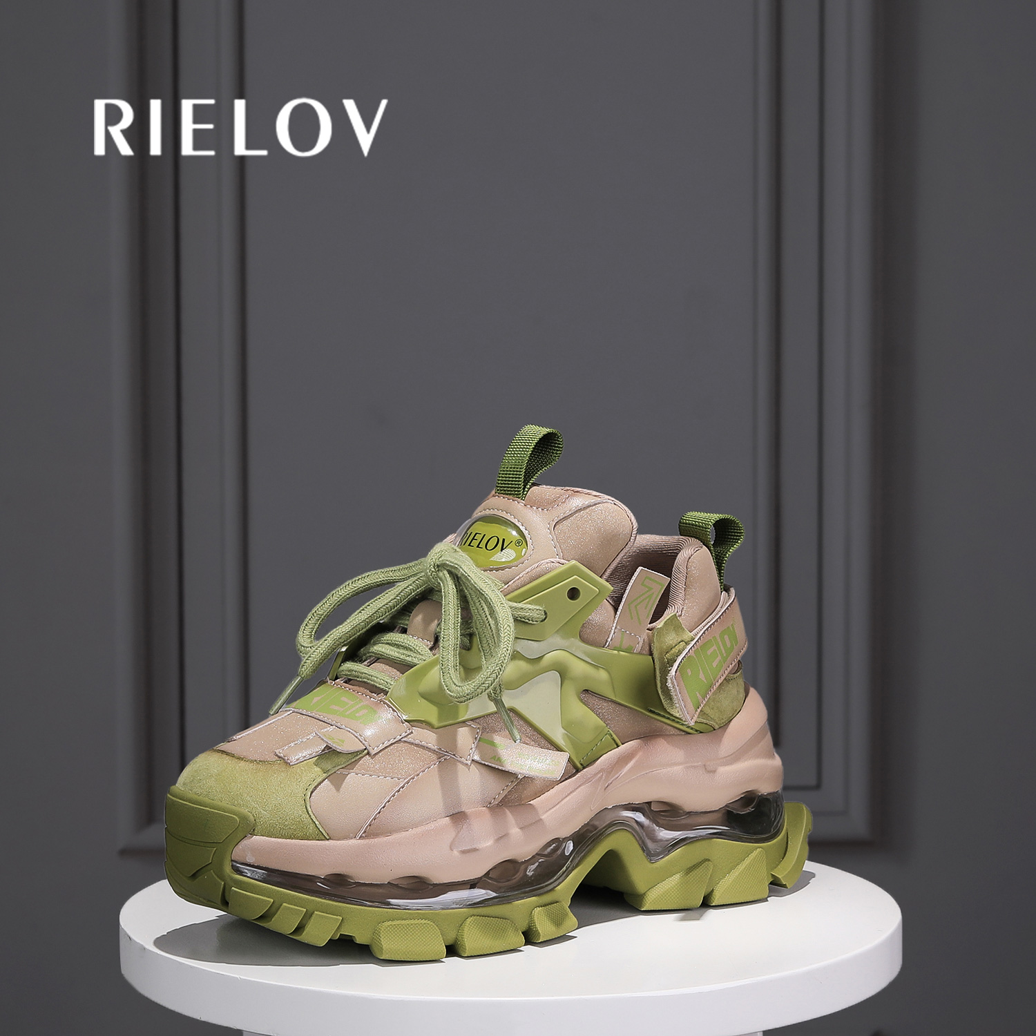 RIELOV【桃子】增高8cm时尚潮流百搭女士休闲鞋666-202