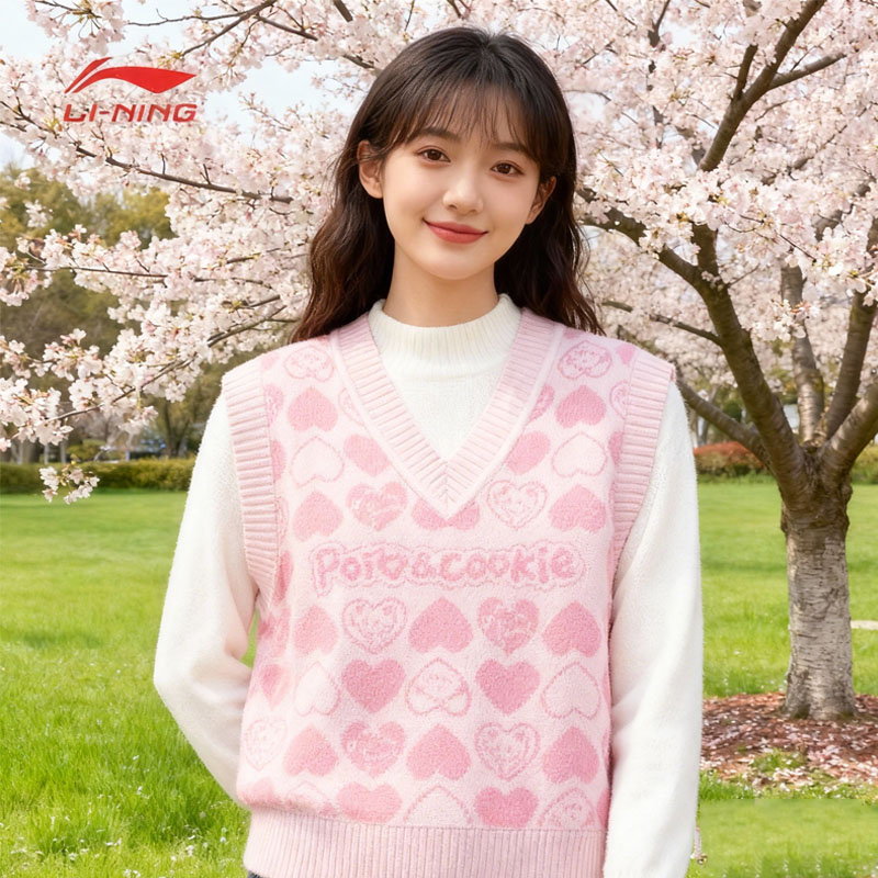 李宁X英雄联盟魄罗联名系列女子无袖背心纺织衫AMVT030-B品
