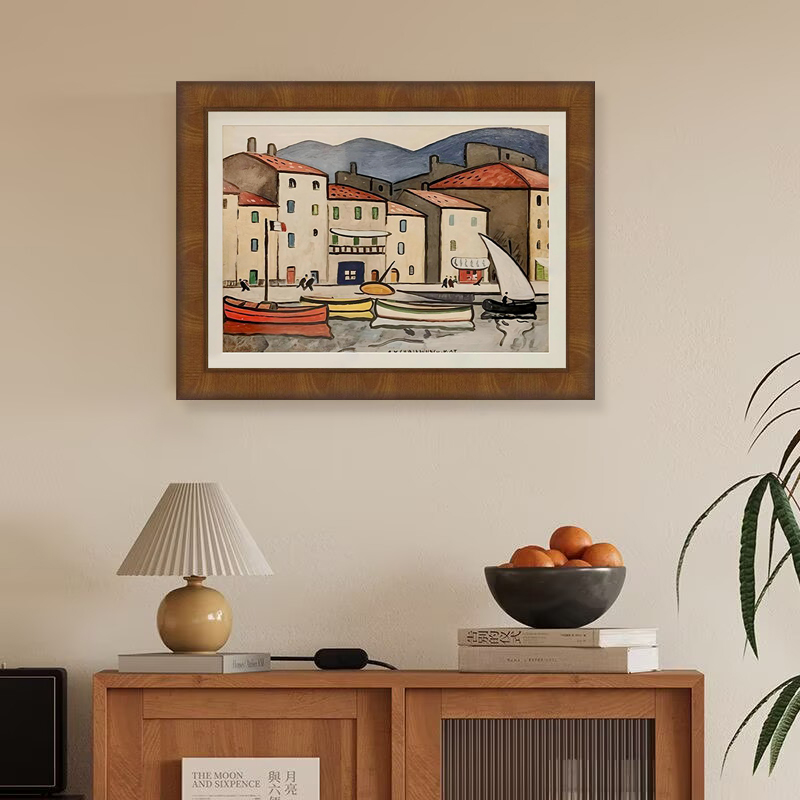 法式复古普罗旺斯风景桌面摆画北欧客厅装饰画床头挂画玄关画F23