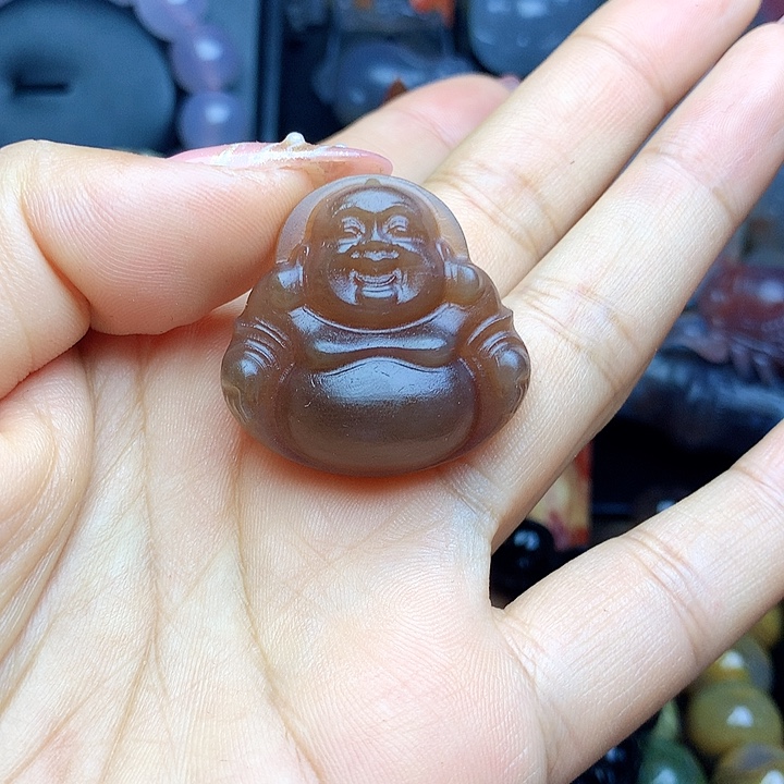 未镶嵌吊坠(不含链)硅化玉玉雕佛牌