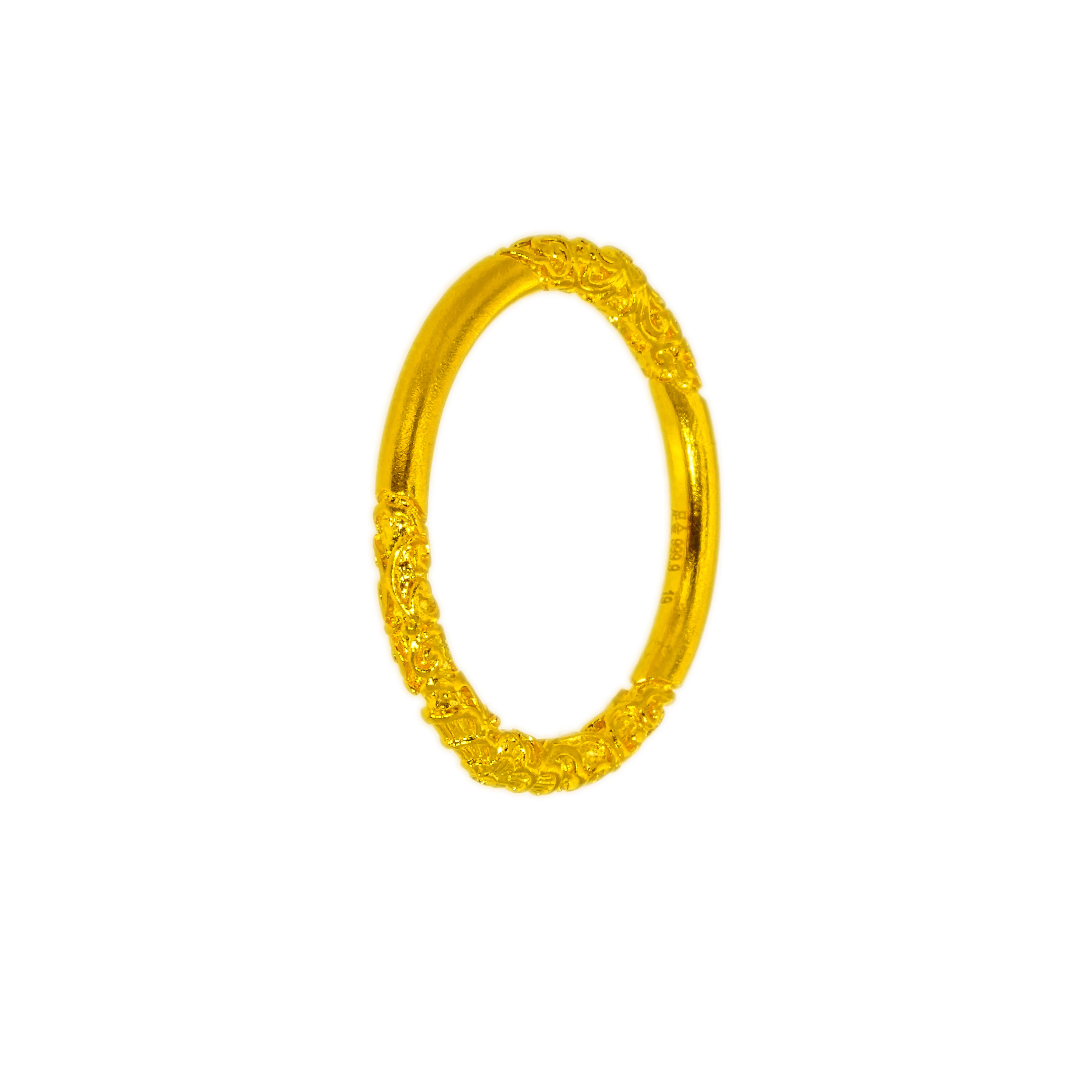 【福源】足金999卷草纹戒指 13号圈口（约3.6g）K