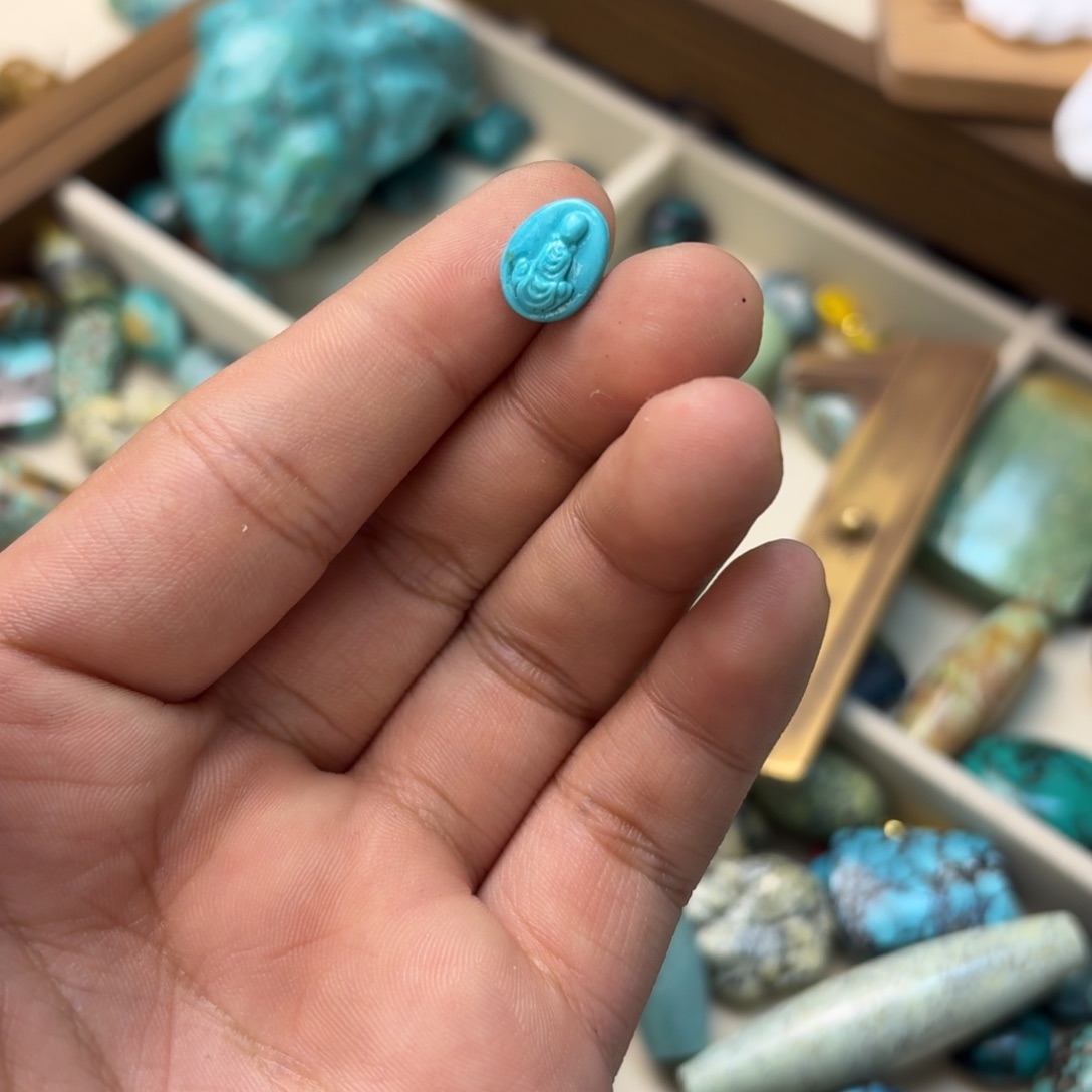 南红玛瑙未镶嵌绿松石